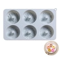 thumbnail image 2 of Wosthever Molde de silicona para rosquillas de 6 cavidades, molde para hornear fácil de usar, bandeja antiadherente reutilizable para rosquillas, para el Herramientas y accesorios para hornear Azul Wosthever HA027997-02, 2 of 6