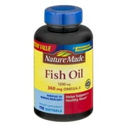 Nature Made Fish Oil 2400mg Softgels, 110 Count, Omega 3 Supplement For Heart Health