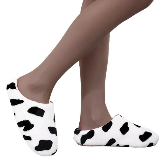 Women's Fuzzy Slippers Warm Coral Fleece Lined Plush Comfortable Memory Foam Non Slip Home Shoes