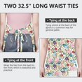 thumbnail image 6 of Pioneer Flower Floral Print Pattern Apron-Garden Aprons for Women with Pockets-Cotton Linen Waterproof Kitchen Cooking Gardening Aprons Adjustable for Kitchen,Cooking,BBQ and Salon 33x27 Inch, 6 of 7