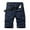 Blue, variant on gakvov Cargo Pants For Men Plus Size Cargo Pants For Men Loose Fit Zipper Button Multi-Pocket Overalls Straight Leg Pants Outdoor Camouflage Cargo Shorts