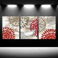 thumbnail image 2 of Hieng Orange Bathroom Wall Art 3 Pieces Dahlia Flower Prints Relax Relax Unwind Signs Rustic Wood Background and Artwork(only canvas), 2 of 6
