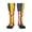 1 Black, variant on German America Flag Knee High Socks for Women Long Leg Warmers Socks