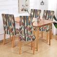 thumbnail image 2 of Yayeee 4 Pack Dining Chair Covers Stretch Parson Chairs Slipcovers Seat Protector, Beige Geometric, 2 of 6
