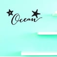 thumbnail image 1 of Custom Decals Ocean Wall Art Size: 10 X 20 Inches Color: Black, 1 of 1