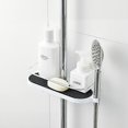 thumbnail image 4 of Estante de ducha sin taladrar para riel de ducha - Soporte organizador de baño para champú, se adapta a rieles de 19 mm - 25 mm, negro, 4 of 5
