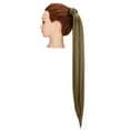 thumbnail image 2 of SAYFUT Straight Ponytail Extension 28 inch Natural Long Ponytails Wrap Around Clip in Hair Piece Synthetic Hairpieces for Women Girls, Natural Black,160g, 2 of 8