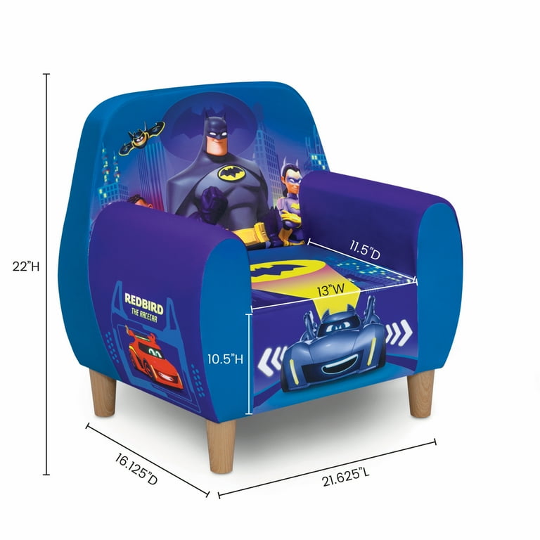 Free Shipping! DC Comics Batman Batwheels Foam Kids Chair Blue