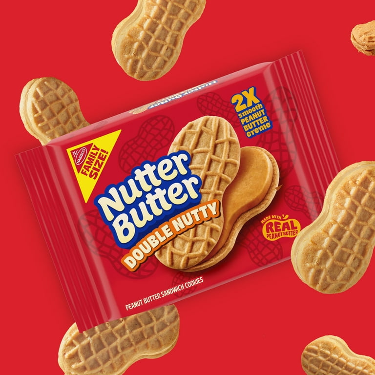 ユウコrin様Nutter Butter Doubleファミリーsize 5袋 Nutter Butter Creamy Peanut Butter Sandwich Cookies in Pack