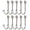 White, variant on 10PCS Single Prong Wrought Hooks Vintage Brass Wall Hooks Coat Hooks Hanging Coat Hat Key Towel Hanger Home Decor