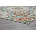 thumbnail image 5 of Transitional 2x8 Area Rug (2'3'' x 7'6'') Floral Seafoam, Beige Indoor Runner Easy to Clean, 5 of 7