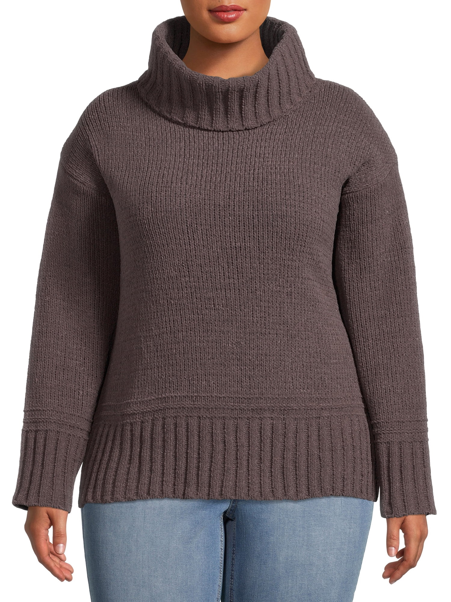 Chenille Turtleneck Sweater - Walmart 