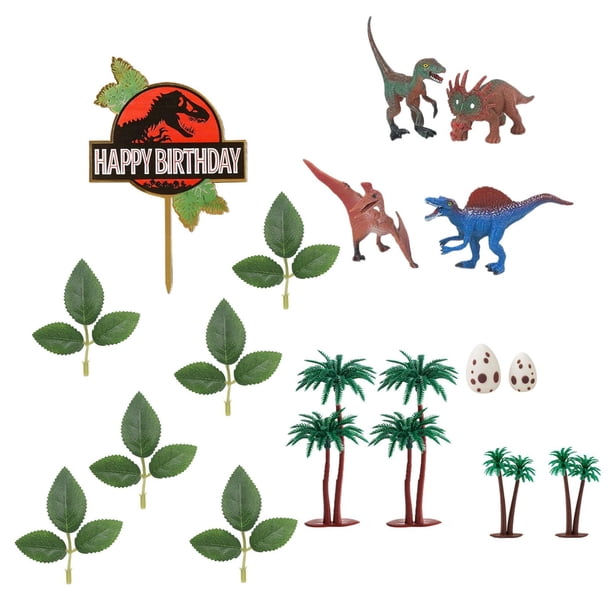 17 Adornos Para Tartas Con Forma De Dinosaurio, Versátiles Para Celebraciones, Fiestas Y El Día De San Valentín.