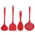 thumbnail image 1 of Silicone Spoon Spatula,4Pcs Set Silicone Spoon Silicone Cooking Tools Silicone Kitchen Utensil Exquisite Design, 1 of 11