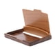 thumbnail image 1 of Tarjetero de madera para tarjetas de visita, caja de tarjetas, organizador de tarjetas de crédito delgado, estuche de exposición para hombres, Simple, 1 of 9