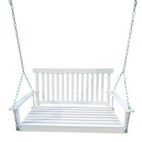 Patio Wooden Porch Swing for Courtyard & Garden, Heavy Duty 800 LBS Swing Chair Bench with Hanging Chains for Outdoors