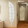 thumbnail image 6 of Plume 3D Mirror Wall Sticker home decor Living Room bedroom Art Home Decal Acrylic Sticker Mural Wall Decoration  11#, 6 of 9