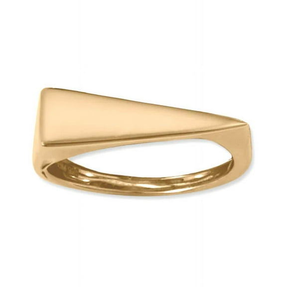 Triangle Slice Ring 14k Yellow Gold-plated Silver Stackable - 8