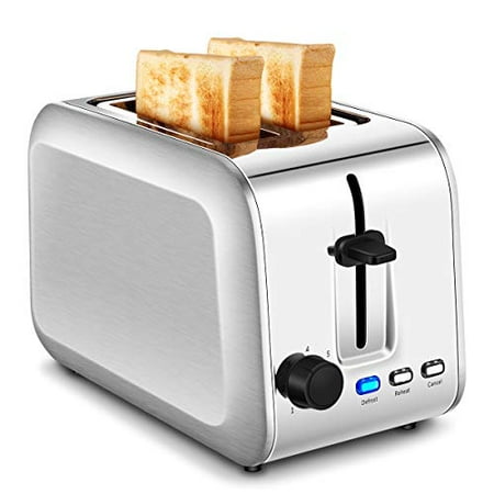 2-Slice Toaster Stainless Steel Toasters with 7 Bread Shade Settings ...