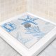 thumbnail image 1 of Tapete de ducha cuadrado antideslizante: tapetes de ducha extra grandes de 27 x 27 pulgadas con orificio de drenaje en el medio - Piso de ducha antideslizante de lufa de PVC mate para ducha interior, 1 of 1
