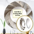 thumbnail image 3 of Designart "Pure White Pottery Spirals" Abstract Spirals Round Mirror Wall Decor Modern - Large White Round Office Mirror - Round Mirror - 29" x 29", 3 of 6