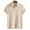 Beige, variant on TMOYZQ Mens Golf Shirts Knit Textured T Shirts Casual Solid Color Slim Fit Short Sleeve Summer Golf Tee Shirts