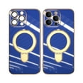 thumbnail image 6 of for iPhone 16 Pro Case with Magnetic Stand, [Compatible with MagSafe] [Ring Holder Kickstand] Plating TPU Shockproof Protective for iPhone 16 Pro Phone Case for Women Men, Blue, 6 of 6