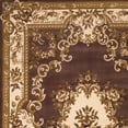 thumbnail image 3 of 8'x11' Plum Ivory Machine Woven Hand Carved Floral Medallion Indoor Area Rug, 3 of 3