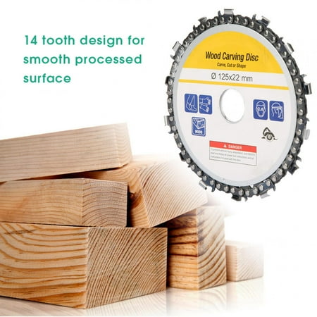 

Brrnoo Angle Grinder Chain Disc 5 14 Tooth Angle Grinder Chain Disc Woodworking Chain Wheel 125*22mm Grinder Chain Disc