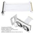 thumbnail image 4 of PCIe 4.0 Extension Cable, EMI Shielded Flexible PCIe 4.0 X16 Riser Cable, High Speed PCI Express Riser Card 90 Degree for RTX3090 RTX3080 Series GPUs, Etc, 4 of 7