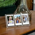 thumbnail image 4 of Trianu 3" x 2" Transparent Photo Frame for Polaroid Mini, 2 Pack Simple and Creative Vertical 3 Grid Table Photo Frame, for Home Desktop Office, Desktop Mini Photo Album Collection, 4 of 8