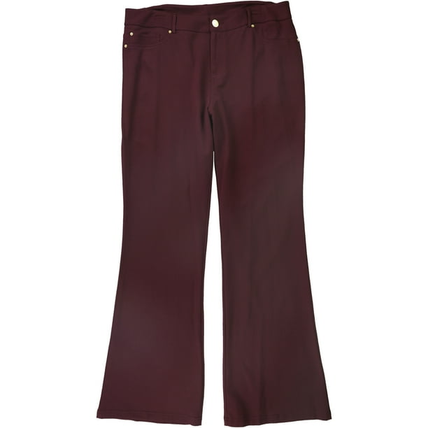 INC Curvy Bootcut Pantalones casuales para mujer, Morado, 10 Regular