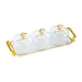 thumbnail image 5 of WeiLaiKeQi Dry Fruit Tray with Lid Decorative Serving Plate for Holiday Wedding Kitchen Clear 3 Girds, 5 of 9