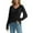 Black, variant on EDFBUYKRS Chiffon Blouse Fall Women Lightweight Sunscreen Shirt Long Sleeve Block Xl