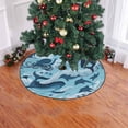 thumbnail image 2 of FMSHPON Dolphins Whale Xmas Christmas Tree Skirt Stand Mat for Holiday Party Decoration Indoor Outdoor 48 inches, 2 of 3