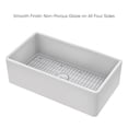 thumbnail image 2 of Whitehaus Collection 33" Reversible Single Bowl Fireclay Kitchen Sink with Grid: Three Edge Frame, Plain Front Apron, 2 of 6