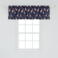 thumbnail image 2 of Ambesonne Giraffe Window Valance, Funny Animals Night Sky, 54" X 18", Dark Orange Navy Blue, 2 of 3