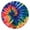 Colorful Tie Dye-3, variant on Colorful Tie Dye Pattern Round Fitted Tablecloth with Elastic Edge,Dining Table Cover Waterproof,Outdoor Round Tablecloth for Camping,Dining,Indoor and Outdoor