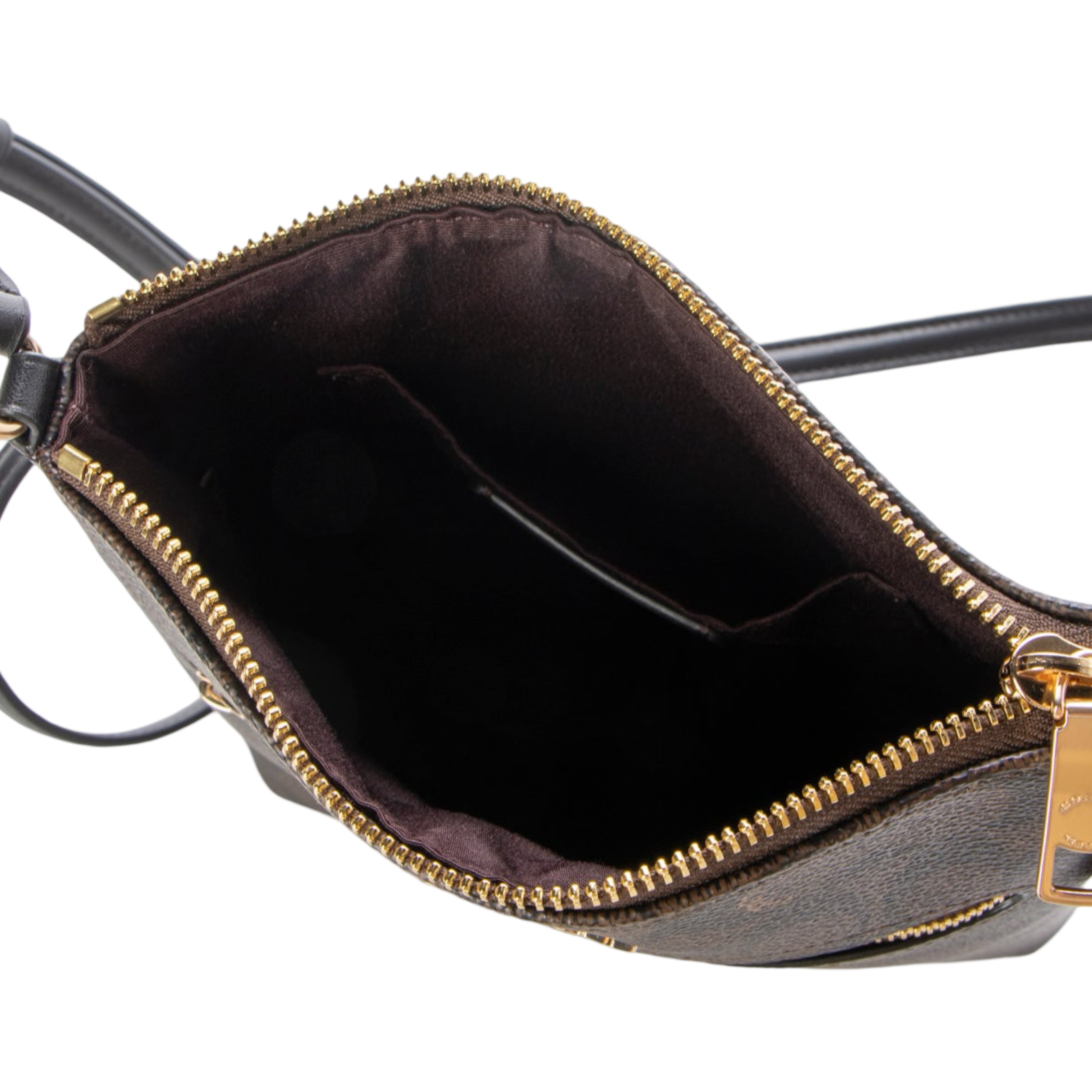 Coach Women's Mini Rowan File Top Zip Crossbody Bag (Walnut / Black)