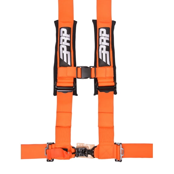Prp 4 Point Harness 3" Pads Seat Belt Pair Orange Fits Polaris Rzr Xp Turbo 1000 SB4.3O