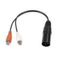 thumbnail image 1 of Xlr To Rca Y Splitter Cable 3 Pin Xlr Male To 2rca Female Amplifier Mixing Plug Av Cable Xlr To Dua, 1 of 5