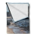 thumbnail image 2 of Beach Soft Flannel Fleece Blanket, Western Portugal Ocean Coastline at Low Tide Vignettes Shot Canyons Wild Neat Scenery, Cozy Plush for Indoor and Outdoor Use, 50" x 70", Multicolor, by Ambesonne, 2 of 5