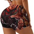 thumbnail image 2 of Saiise Chucky Print Workout Shorts for Women Gym Yoga Running Sport Active Exercise Fitness Shorts-Large, 2 of 8