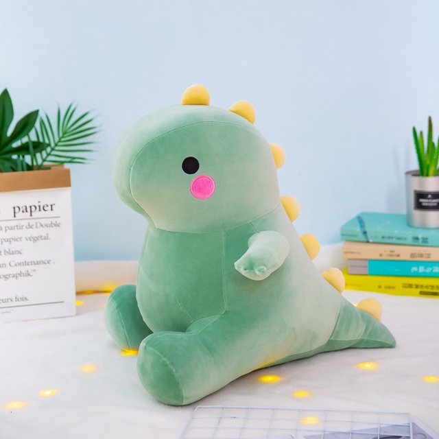 New Hot 25/50cm Baby Hug Doll Kawaii Dinosaur Plush Doll Cartoon Stuffed Animal Dino Toy for Kids Sleep Pillow Home DecorGreen25cm Deng Xun unisex