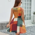 thumbnail image 6 of Geometric Modern Art Colorful Squares Dress Summer Street Style Dresses Female Sleeveless Printed Sundress, 6 of 7