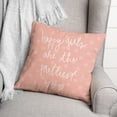 thumbnail image 3 of Creative Products Happy Girls Are The Prettiest Pink Polka Dot 18 x 18 Spun Poly Pillow, 3 of 3