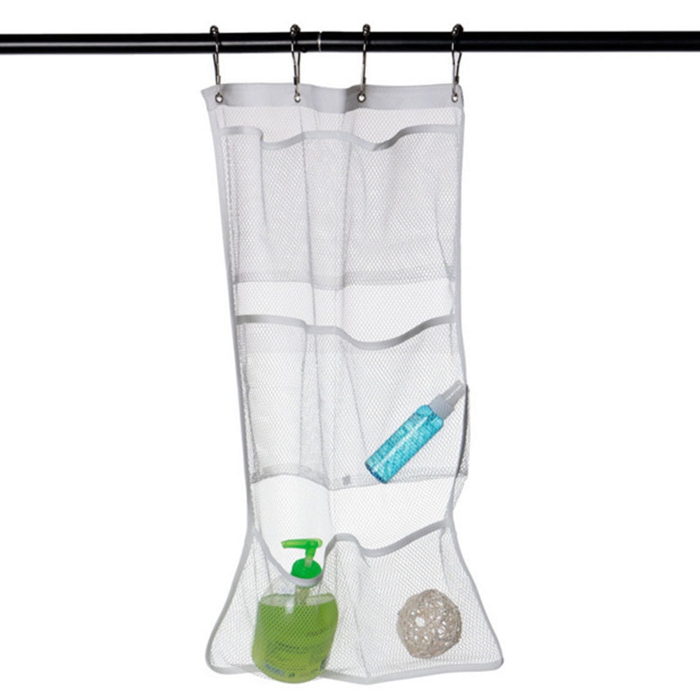 Mesh Bathroom Shower Organizer Hanging 6 Pocket Hanger Storage Caddy