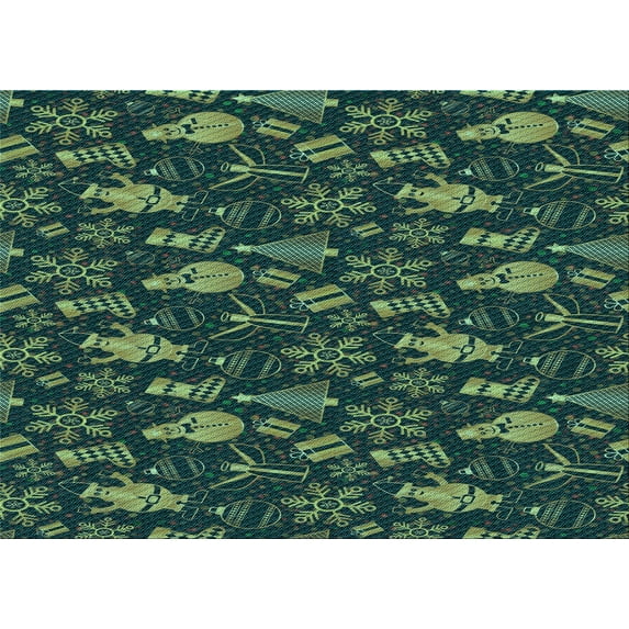 Ahgly Company Machine Washable Indoor Rectangle Transitional Deep Teal Green Area Rugs, 2' x 3'