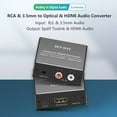 thumbnail image 5 of Analog to Digital Audio Converter, RCA & 3.5mm to Optical & HDMI Audio Converter, 5 of 7