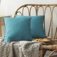 thumbnail image 2 of Topchances 2Pcs Outdoor Water Repellent Throw Pillow Covers 18x18 Inch Decorative Cushion Pillowcases, Teal, 2 of 11